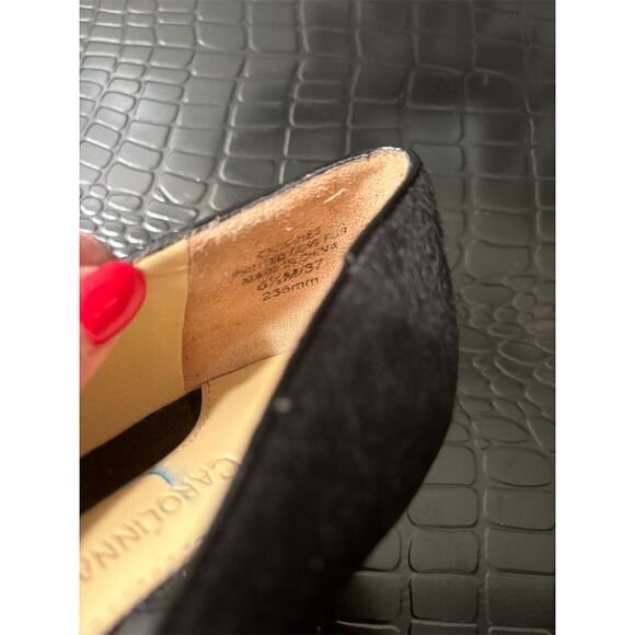 Carolinna Espinosa Black Ponyhair heels Size 6.5 /‎ 37 - Picture 8 of 8